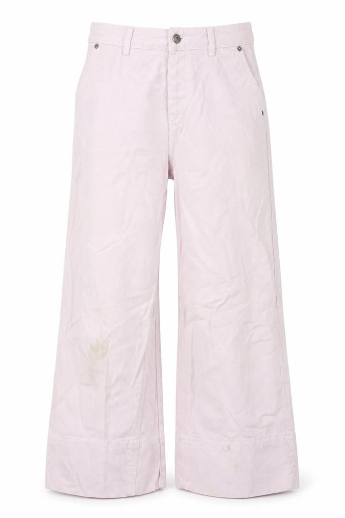 Womens UK Size 26 in Topshop Regular Fit Wide-Leg Pink Jeans