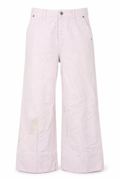 Womens UK Size 26 in Topshop Regular Fit Wide-Leg Pink Jeans