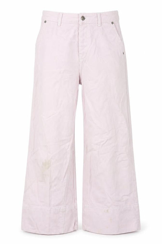 Womens UK Size 26 in Topshop Regular Fit Wide-Leg Pink Jeans