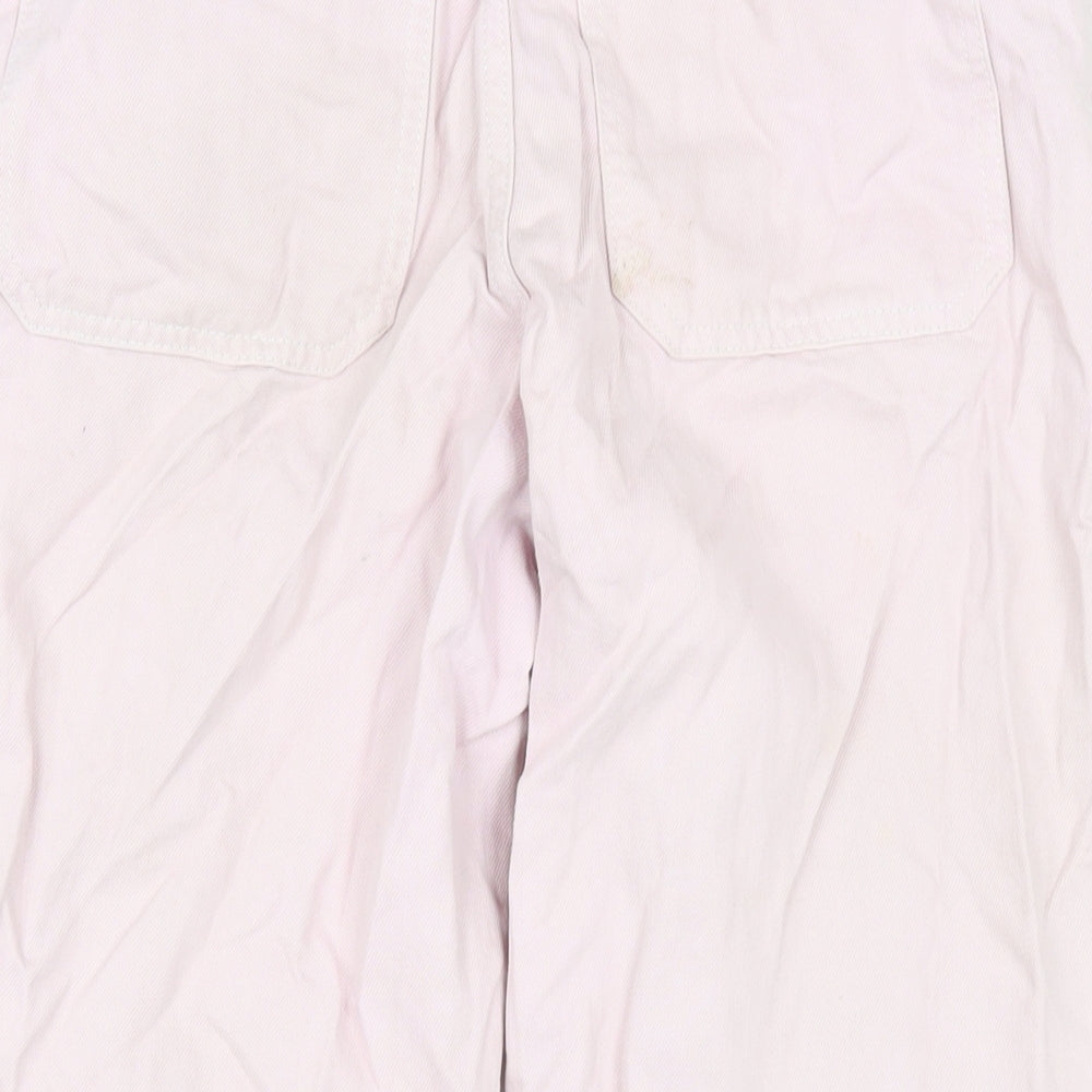 Topshop Womens Pink Polyester Wide-Leg Jeans Size 26 in L32 in Regular Zip