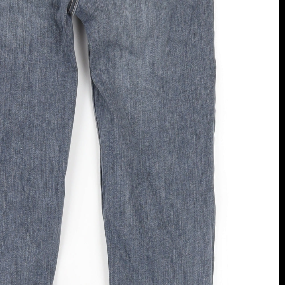 Zara Womens Blue Cotton Skinny Jeans Size 6 L29 in Regular Zip
