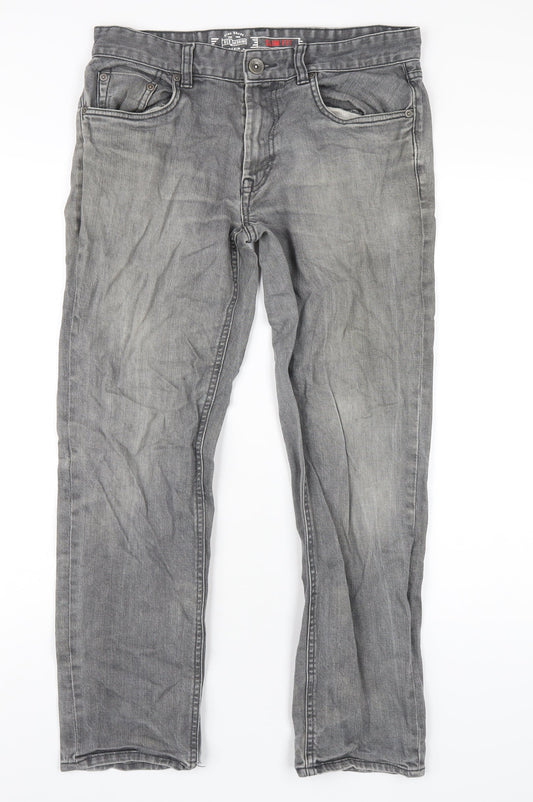 Mens UK Size 32 in Red Herring Regular Fit Straight Grey Jeans