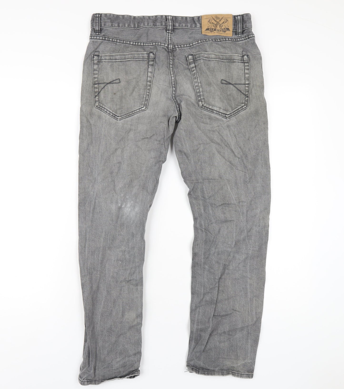 Mens UK Size 32 in Red Herring Regular Fit Straight Grey Jeans