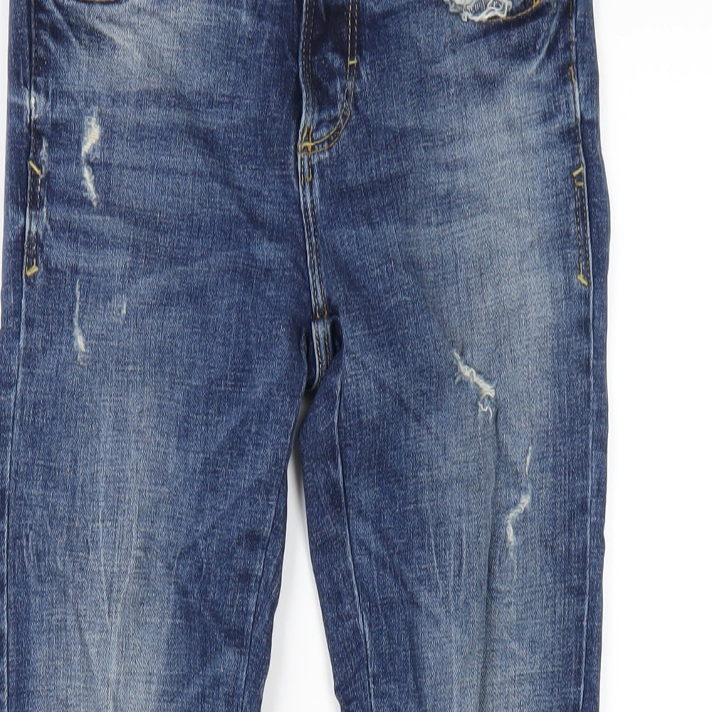 Zara Womens Blue Cotton Skinny Jeans Size 6 L26 in Regular Zip