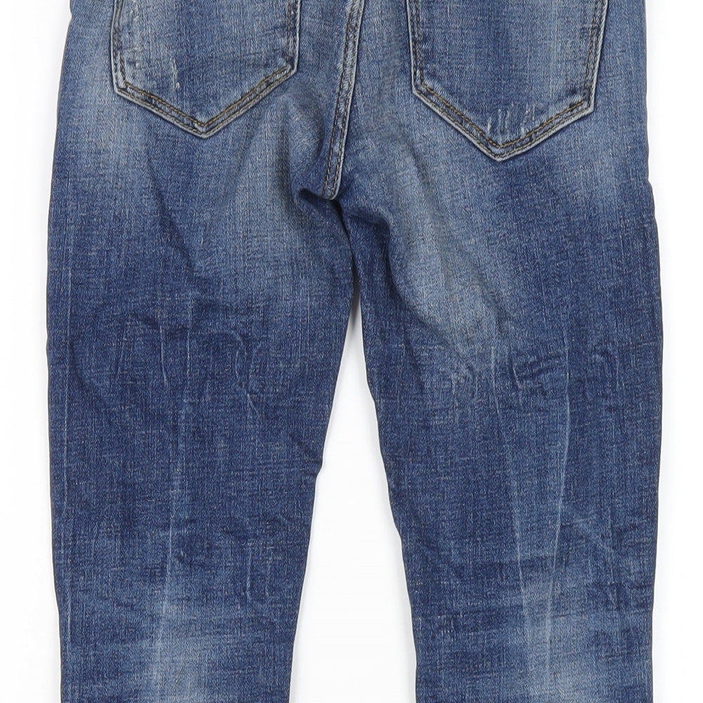 Zara Womens Blue Cotton Skinny Jeans Size 6 L26 in Regular Zip