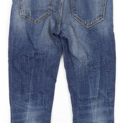 Zara Womens Blue Cotton Skinny Jeans Size 6 L26 in Regular Zip