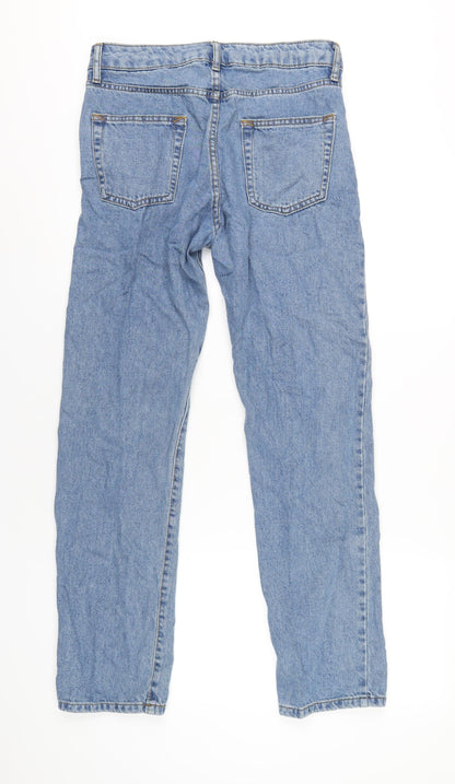 Mens UK Size 30 in Topman Regular Fit Straight Blue Jeans