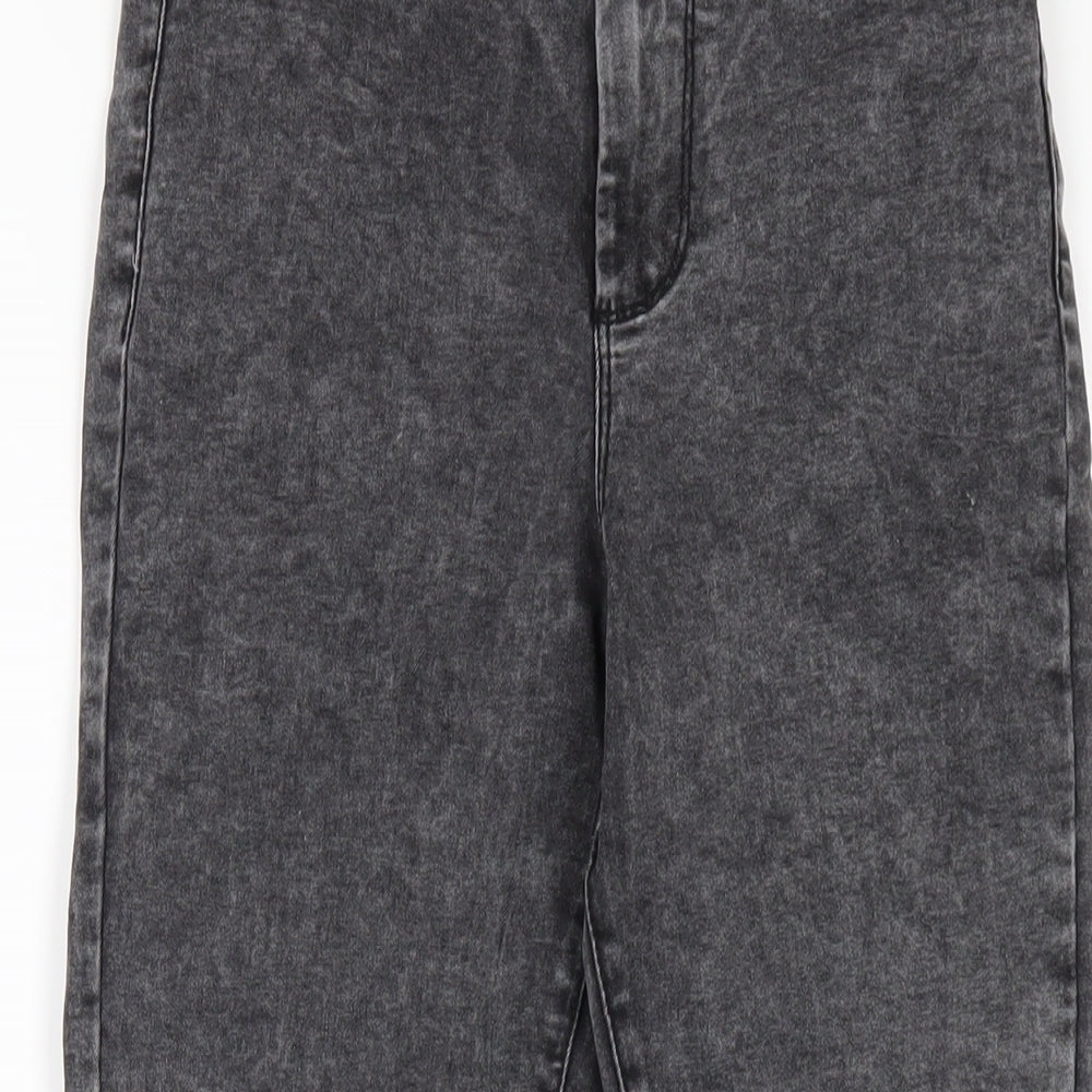 Denim & Co. Womens Grey Cotton Skinny Jeans Size 10 L27 in Regular Zip