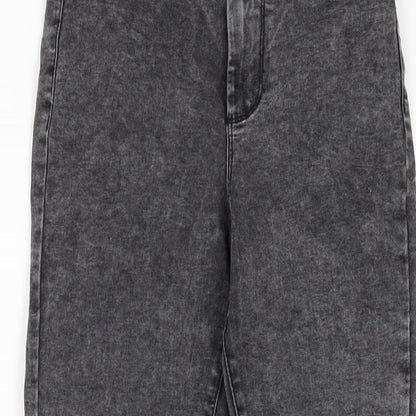 Denim & Co. Womens Grey Cotton Skinny Jeans Size 10 L27 in Regular Zip