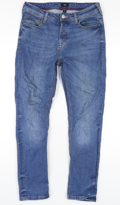 Mens UK Size 28 in River Island Regular Fit Skinny Blue Jeans