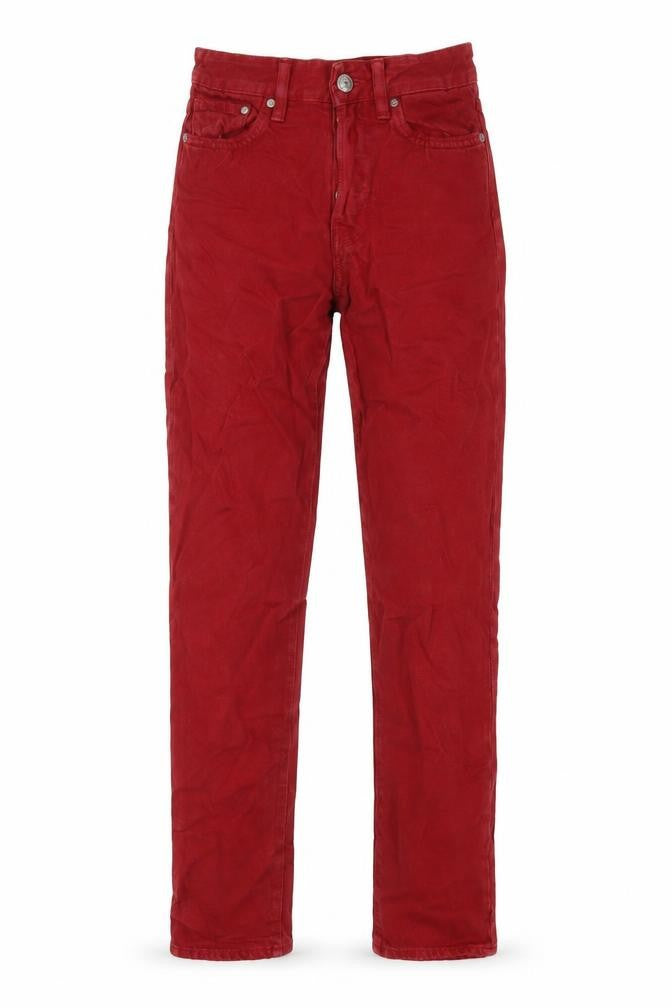 Womens UK Size 25 in H&M Regular Fit Straight Red Jeans