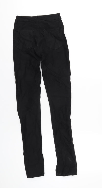 TALLY WEiJL Womens Black Cotton Skinny Jeans Size 6 L32 in Regular Zip