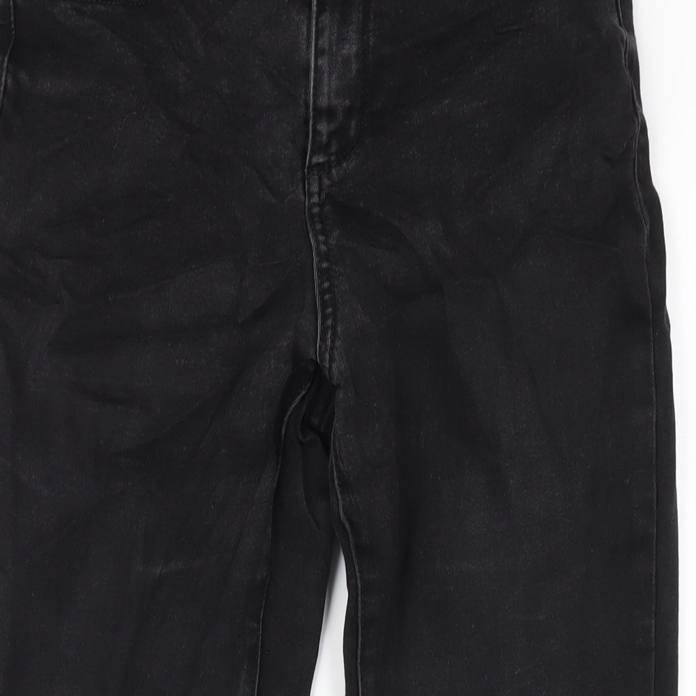 F&F Womens Black Cotton Straight Jeans Size 28 in L28 in Regular Zip