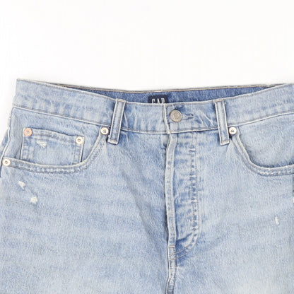 Gap Womens Blue Cotton Bermuda Shorts Size 28 in L8 in Regular Button