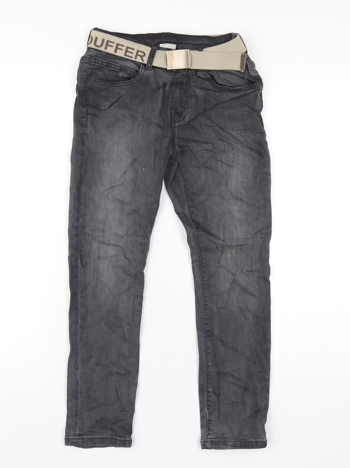 Zara Boys Black Cotton Skinny Jeans Size 9 Months L24 in Regular Zip
