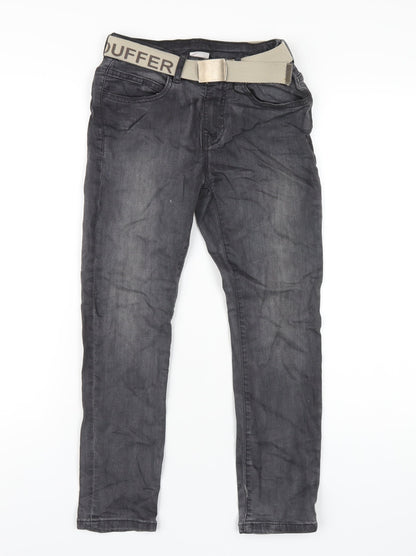 Zara Boys Black Cotton Skinny Jeans Size 9 Months L24 in Regular Zip