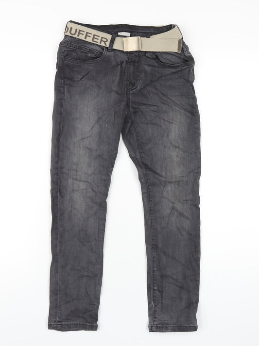 Zara Boys Black Cotton Skinny Jeans Size 9 Months L24 in Regular Zip