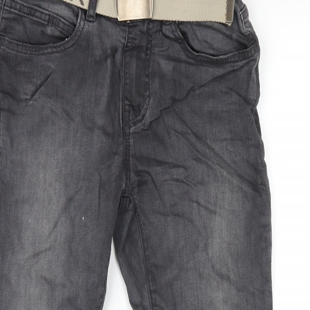 Zara Boys Black Cotton Skinny Jeans Size 9 Months L24 in Regular Zip