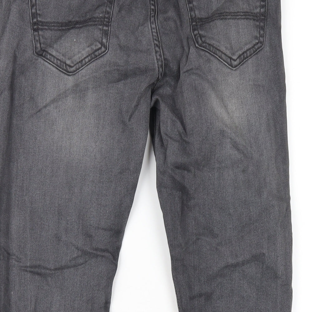 Zara Boys Black Cotton Skinny Jeans Size 9 Months L24 in Regular Zip