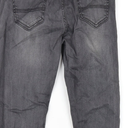 Zara Boys Black Cotton Skinny Jeans Size 9 Months L24 in Regular Zip