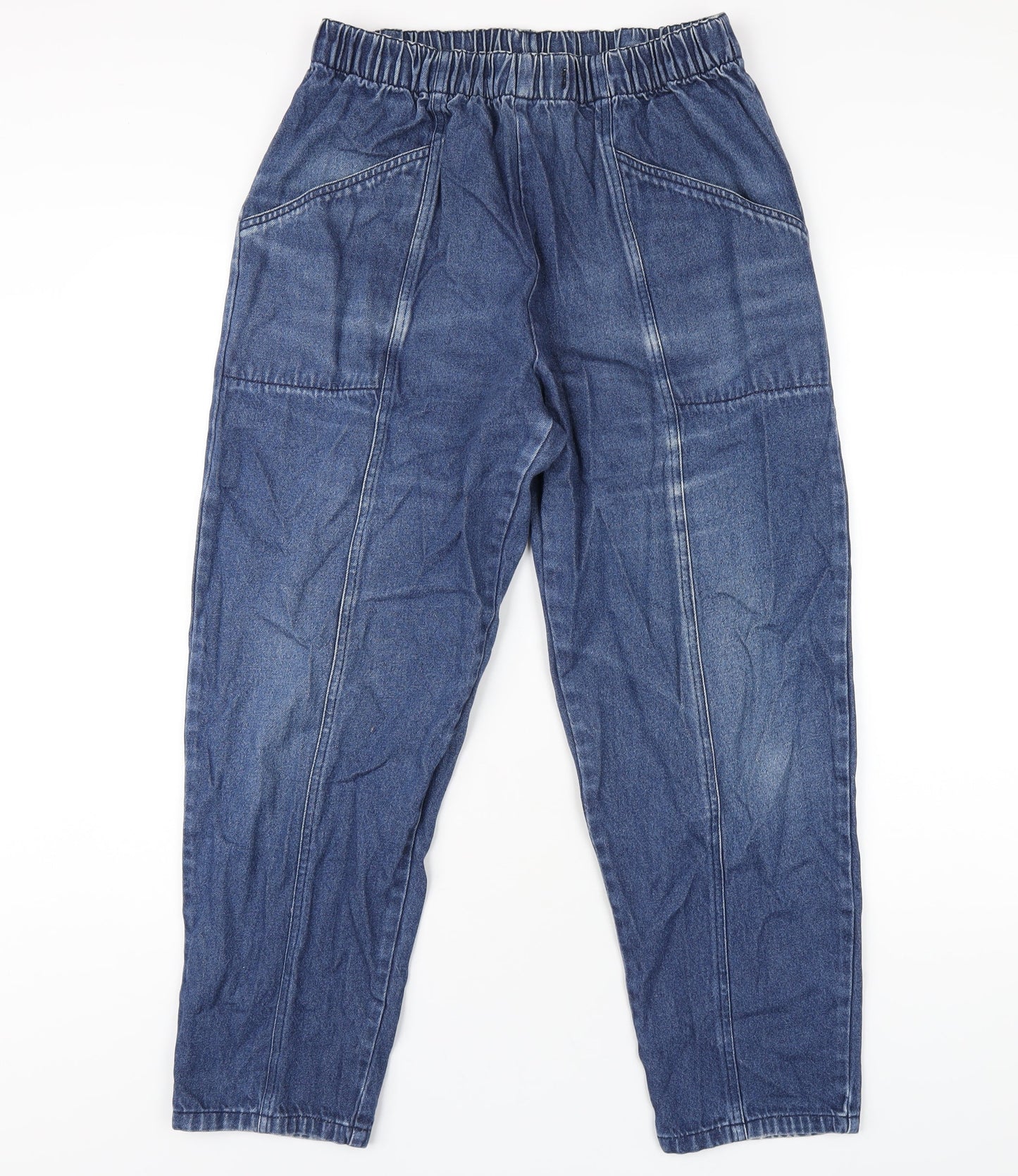 Classic Womens Blue Cotton Straight Jeans Size 16 L27 in Regular