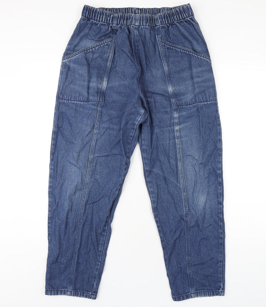 Classic Womens Blue Cotton Straight Jeans Size 16 L27 in Regular