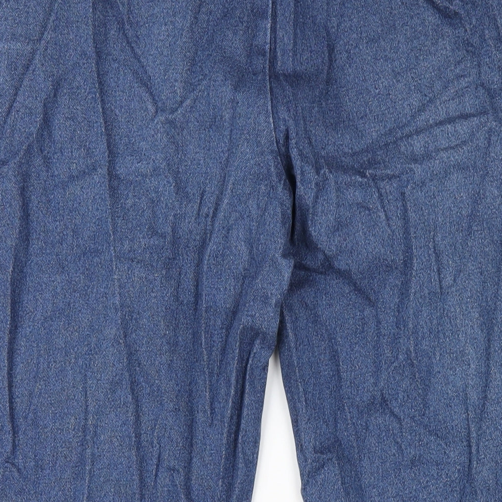 Classic Womens Blue Cotton Straight Jeans Size 16 L27 in Regular