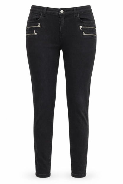Womens UK Size 10 Denim & Co. Regular Fit Skinny Black Jeans