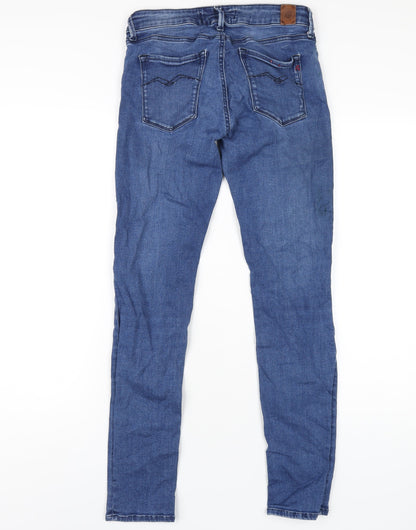 Replay Womens Blue Cotton Skinny Jeans Size 30 in L30 in Regular Zip