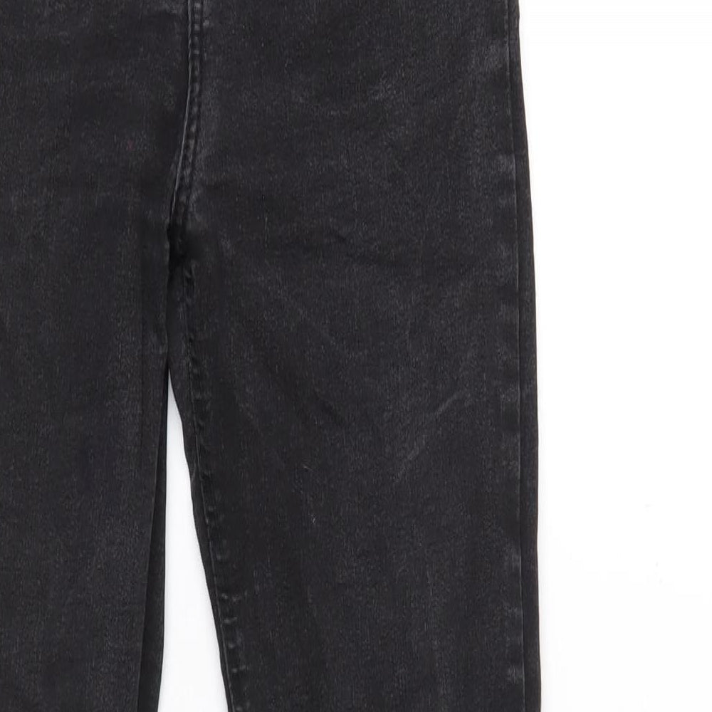 Zara Womens Black Cotton Skinny Jeans Size 8 L28 in Regular Zip