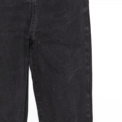 Zara Womens Black Cotton Skinny Jeans Size 8 L28 in Regular Zip