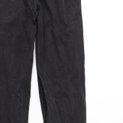 Zara Womens Black Cotton Skinny Jeans Size 8 L28 in Regular Zip