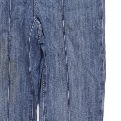 French Dressing Womens Blue Cotton Straight Jeans Size 10 L32 in Regular Zip
