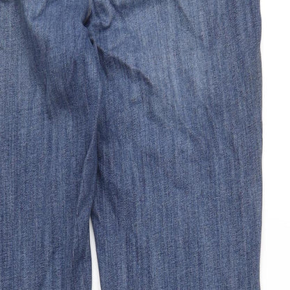 French Dressing Womens Blue Cotton Straight Jeans Size 10 L32 in Regular Zip