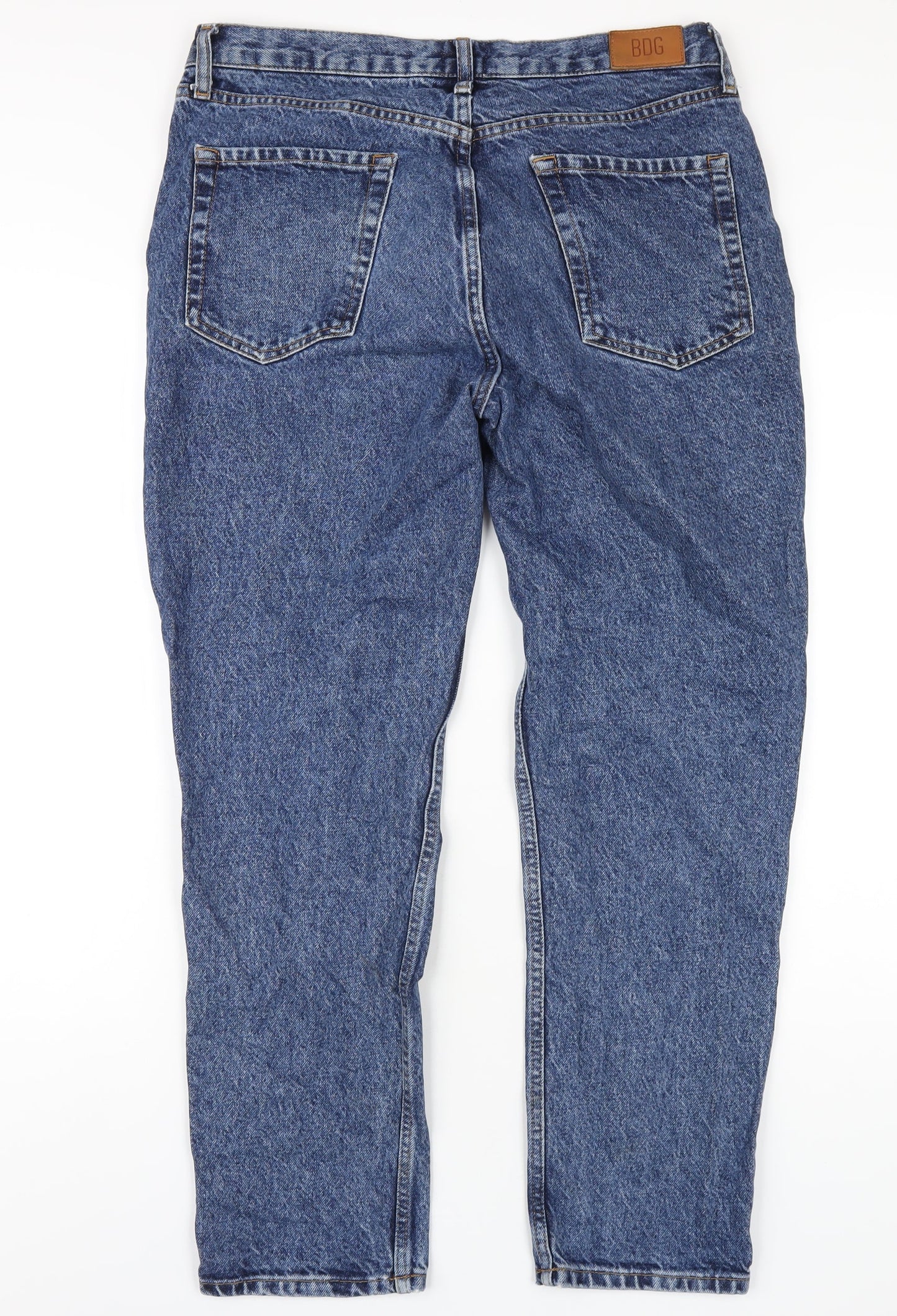 BDG Womens Blue Cotton Straight Jeans Size 32 in L32 in Regular Zip