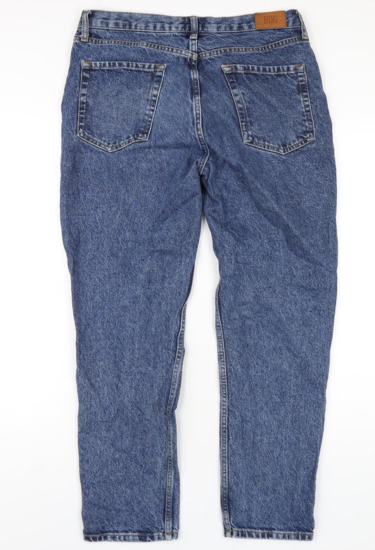 BDG Womens Blue Cotton Straight Jeans Size 32 in L32 in Regular Zip