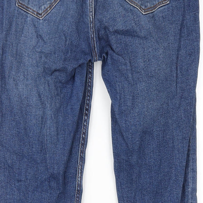 Zara Womens Blue Cotton Skinny Jeans Size 10 L27 in Regular Zip