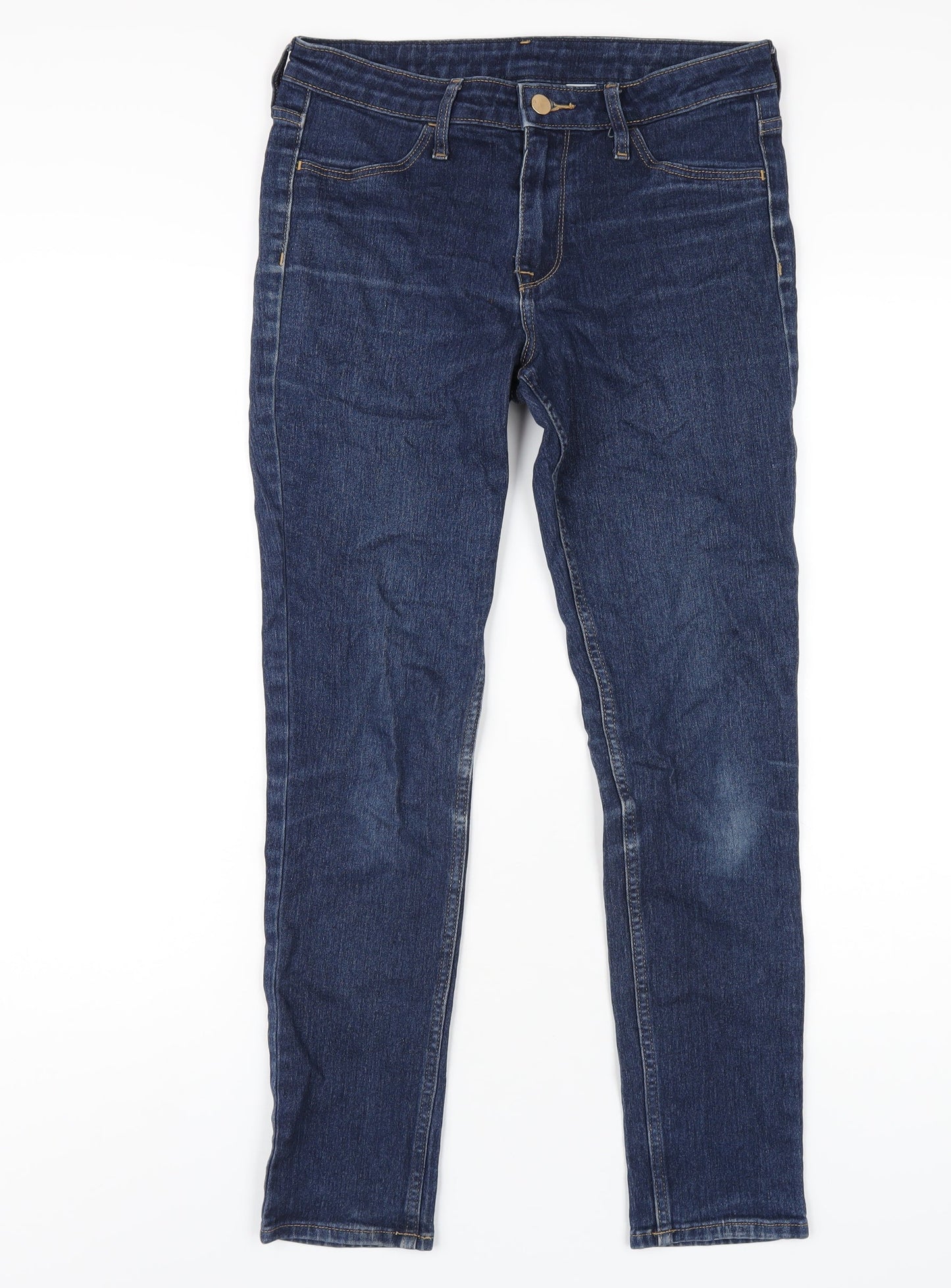 Womens UK Size 27 in H&M Regular Fit Skinny Blue Jeans