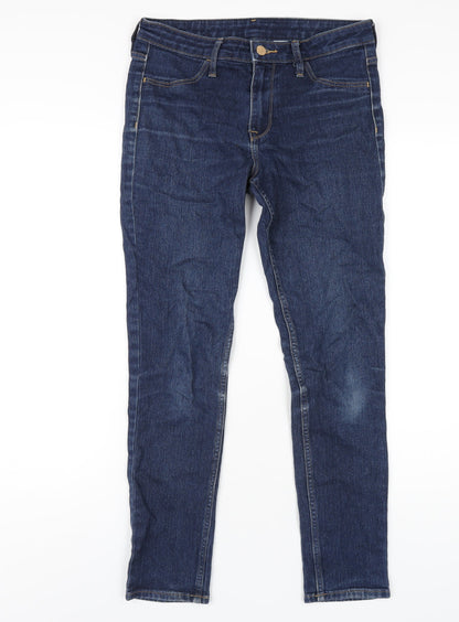 Womens UK Size 27 in H&M Regular Fit Skinny Blue Jeans