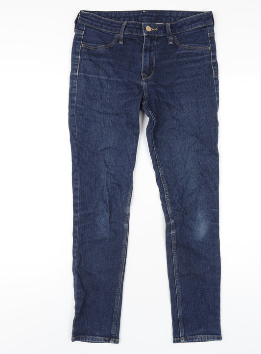 Womens UK Size 27 in H&M Regular Fit Skinny Blue Jeans