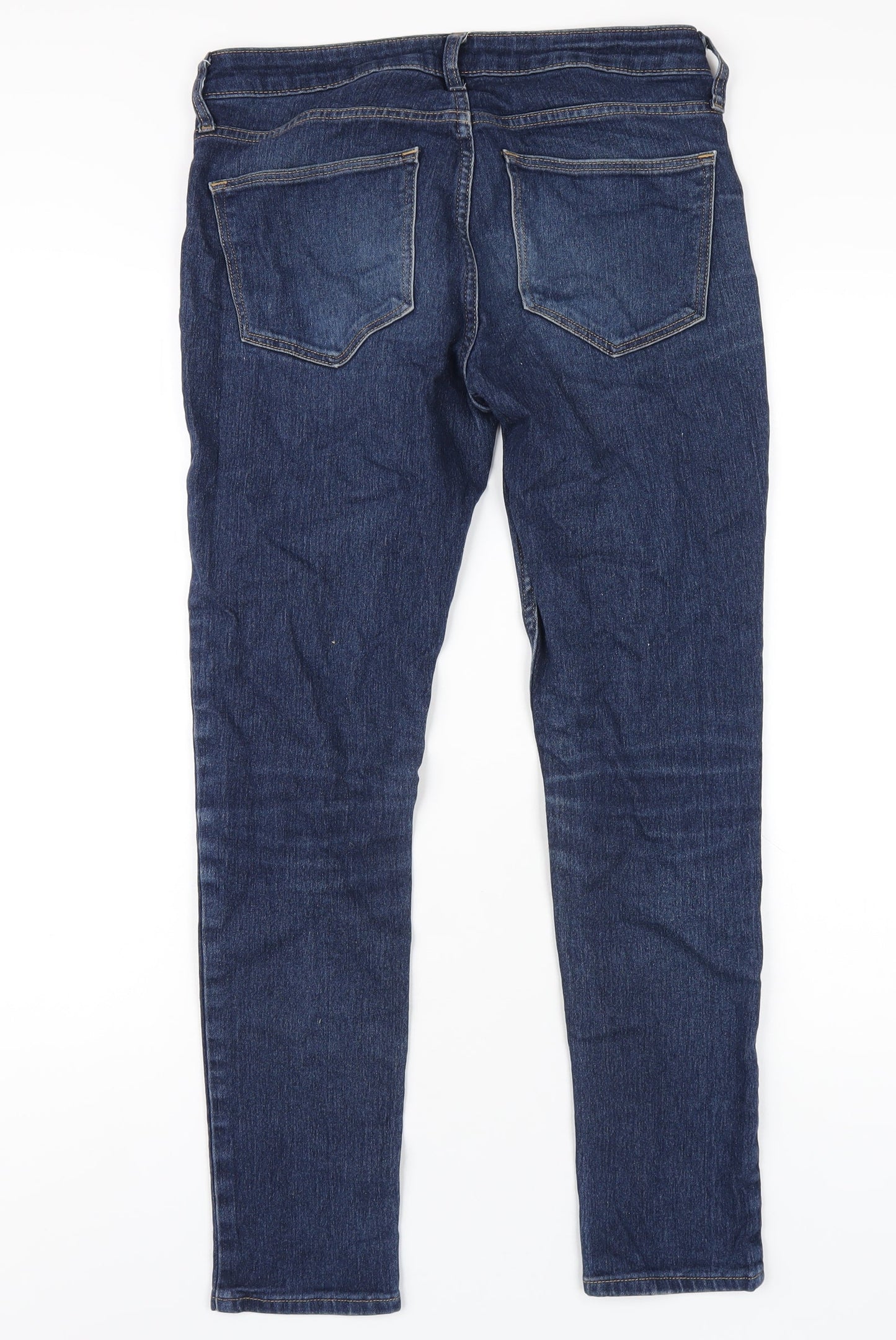 Womens UK Size 27 in H&M Regular Fit Skinny Blue Jeans