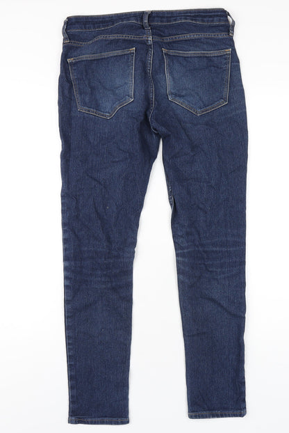 Womens UK Size 27 in H&M Regular Fit Skinny Blue Jeans