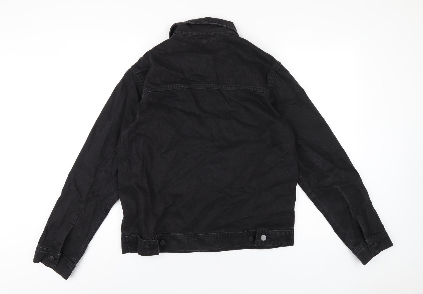 Kin Womens Black Jacket Size S Button