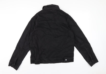 Kin Womens Black Jacket Size S Button