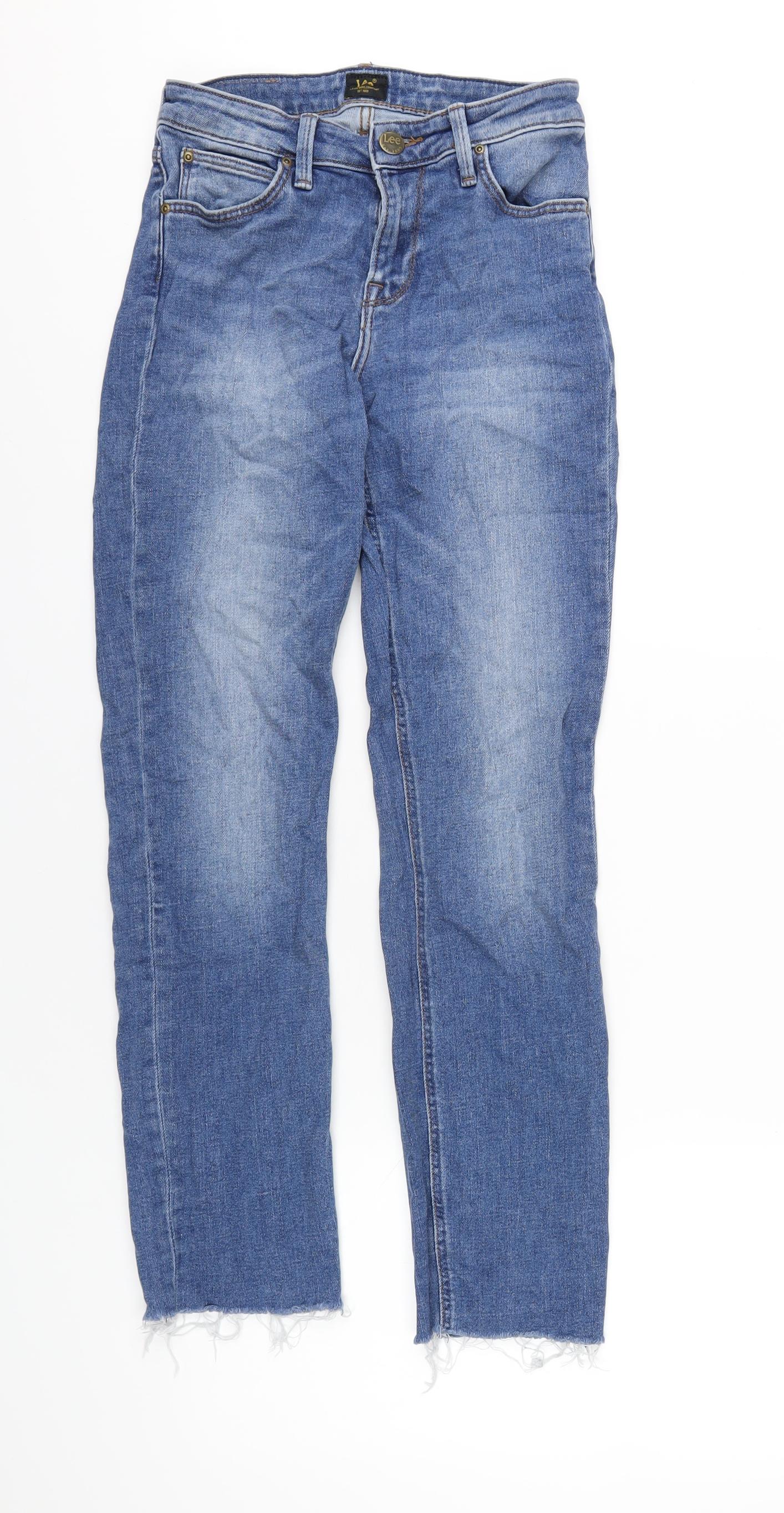 Lee Cooper Womens Blue Cotton Straight Jeans Size 26 in L33 in Regular Zip