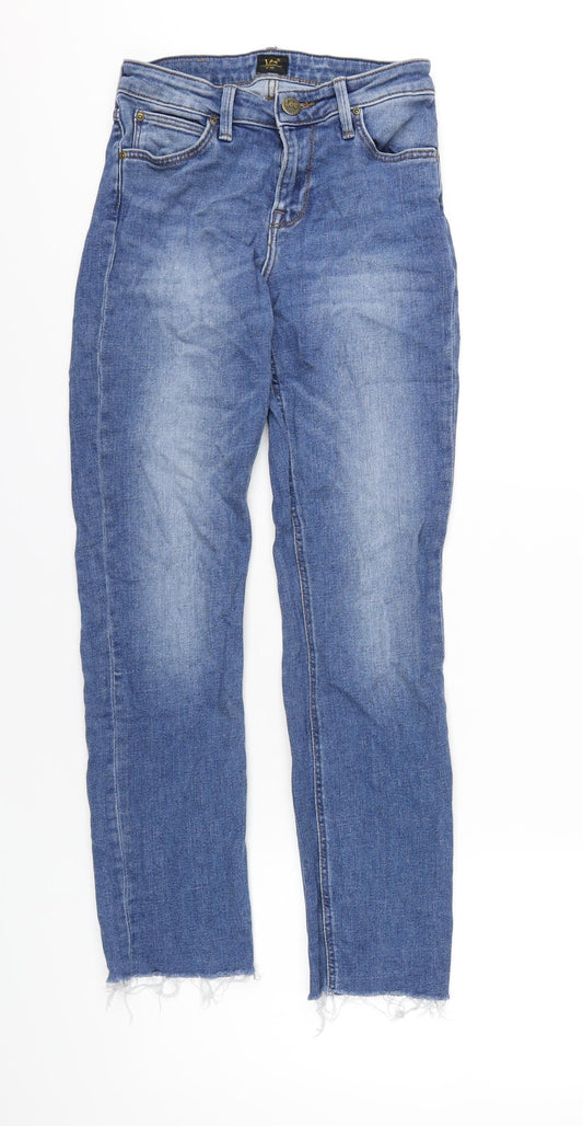 Lee Cooper Womens Blue Cotton Straight Jeans Size 26 in L33 in Regular Zip