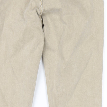 Topshop Womens Beige Cotton Skinny Jeans Size 34 in L32 in Regular Zip