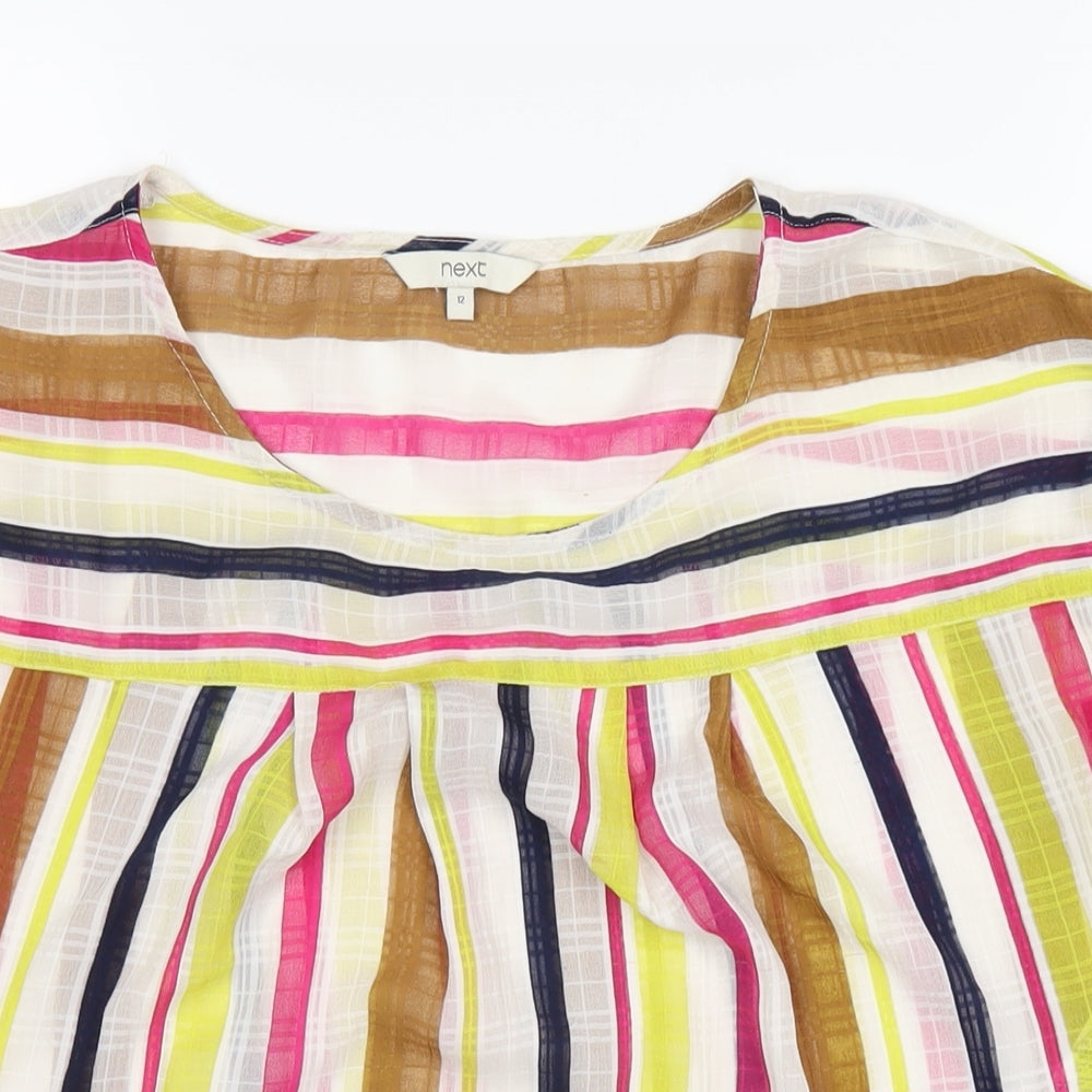 Womens UK Size 12 NEXT Multicoloured Basic T-Shirt