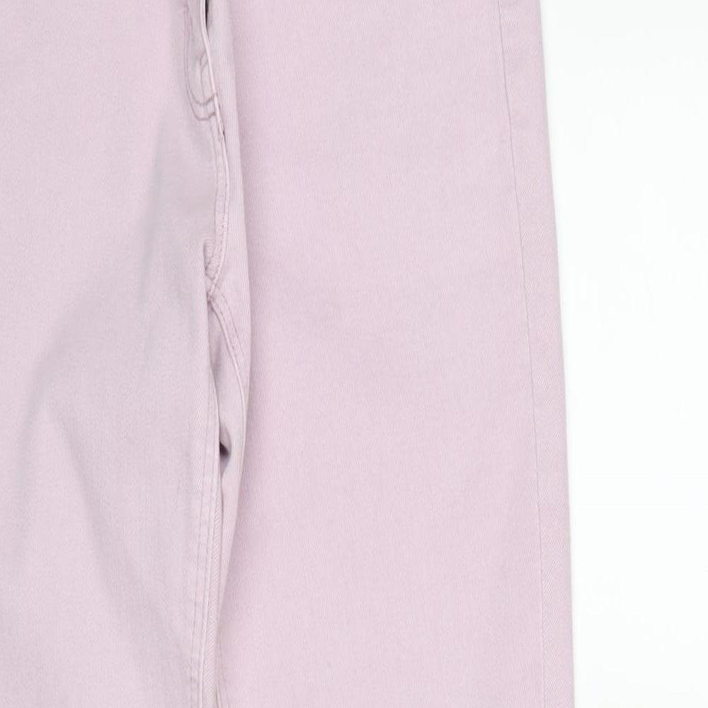 NEXT Womens Pink Cotton Skinny Jeans Size 10 L28 in Regular Zip