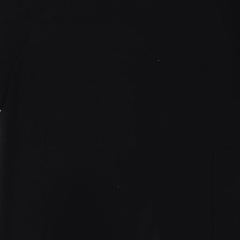 NEXT Womens Black Polyester A-Line Size 12 Round Neck Zip